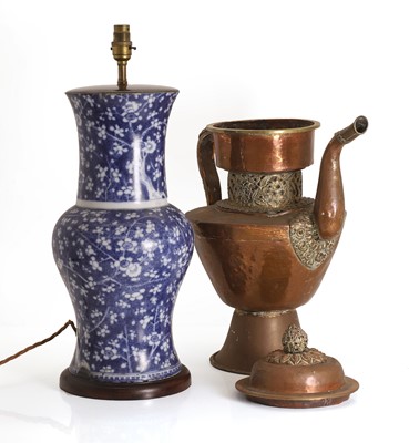 Lot 57 - A copper Tibetan ewer