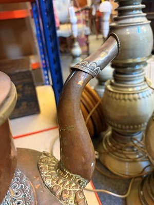 Lot 57 - A copper Tibetan ewer