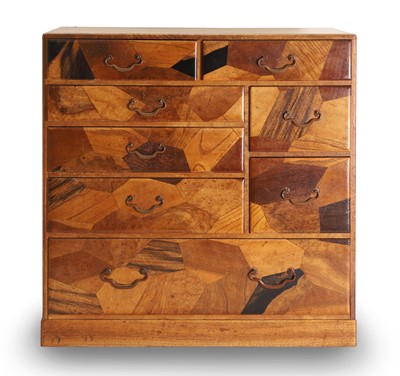Lot 52 - A Japanese wood collector's cabinet