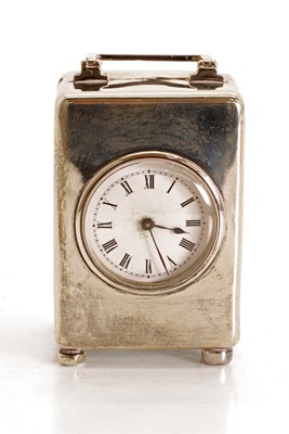 Lot 31 - A silver cased carriage clock