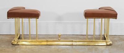 Lot 524 - Extending brass club fender