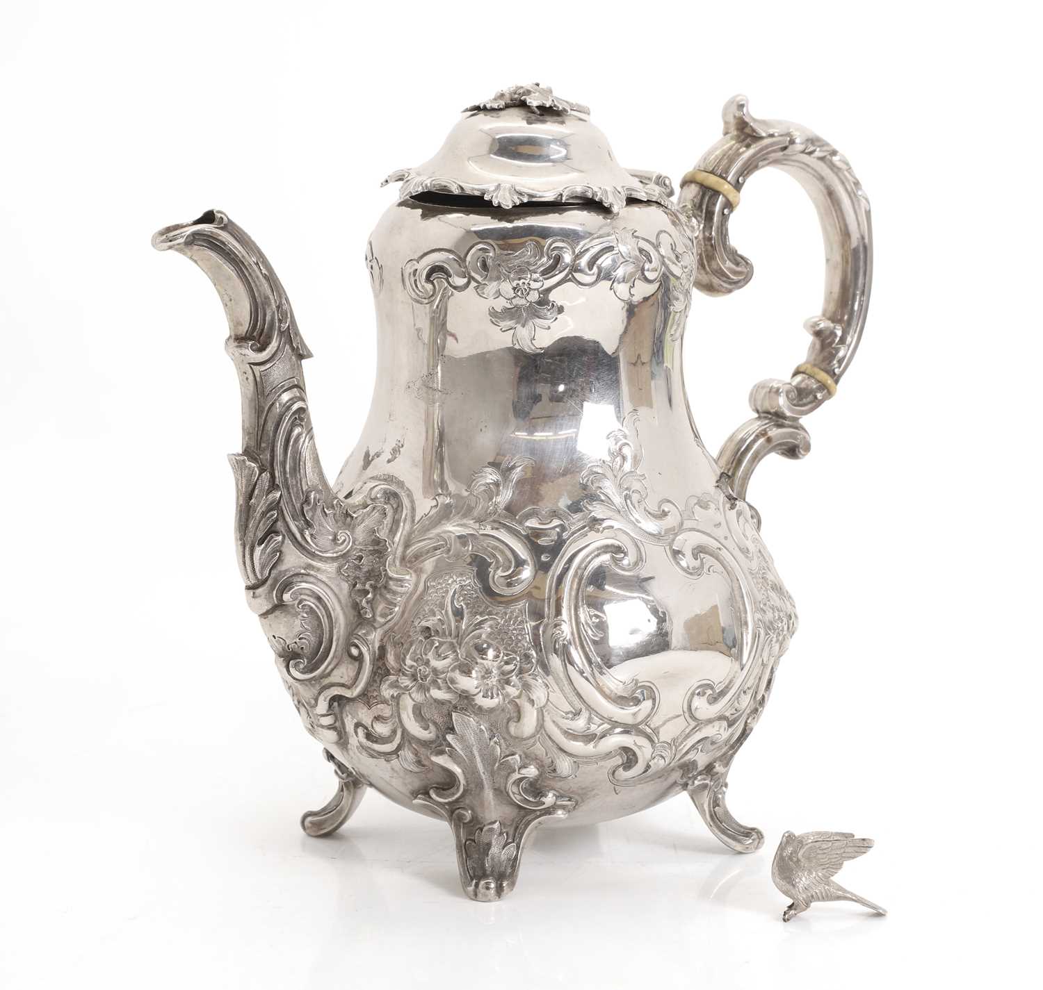 Lot 2 - A silver coffee pot