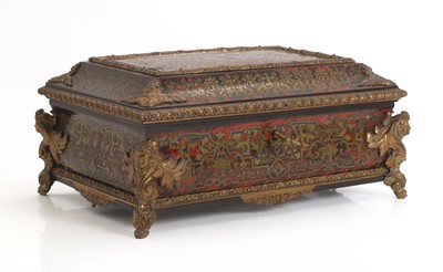 Lot 307 - A Boulle work and metal mounted casket
