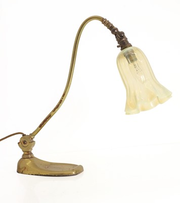 Lot 480 - An Arts & Crafts brass lamp