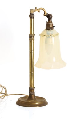 Lot 481 - An Arts Crafts brass table lamp