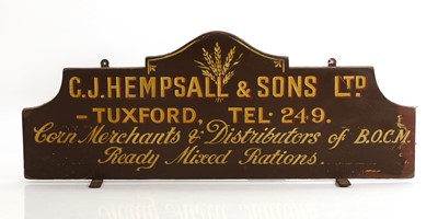 Lot 317 - A Victorian corn merchants sign