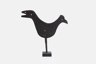 Lot 314 - An ironwork cockerel weathervane