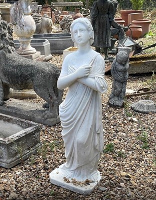 Lot 554 - A neoclassical carved marble figure