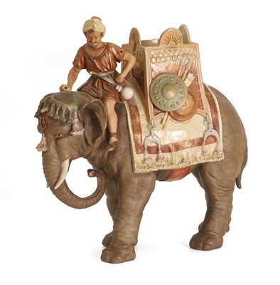 Lot 101 - A Royal Dux porcelain Elephant
