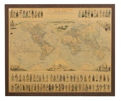 Lot 337 - A French 'Le Petit Journal mappemonde'