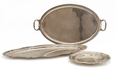 Lot 14 - A silver plated Christoffle circular serving tray