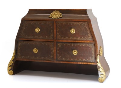 Lot 539 - A Louis XV-style kingwood, tulipwood and ormolu cartonnier