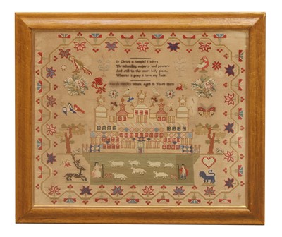 Lot 319 - A needlework sampler