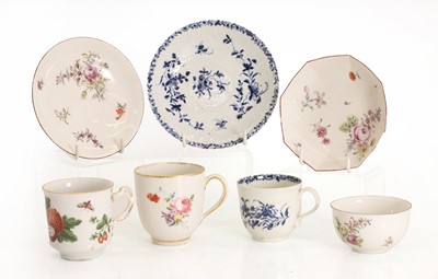 Lot 115 - A Worcester blue and white cup and saucer