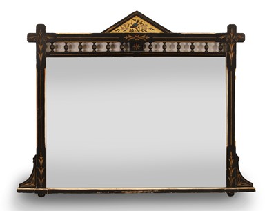 Lot 547 - An Aesthetic period overmantel mirror