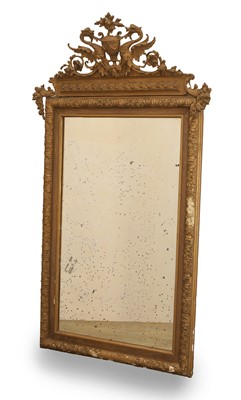 Lot 546 - A French gilt gesso framed pier mirror